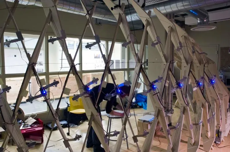 Active Light Cloud installation in the GFRY Studio at SAIC